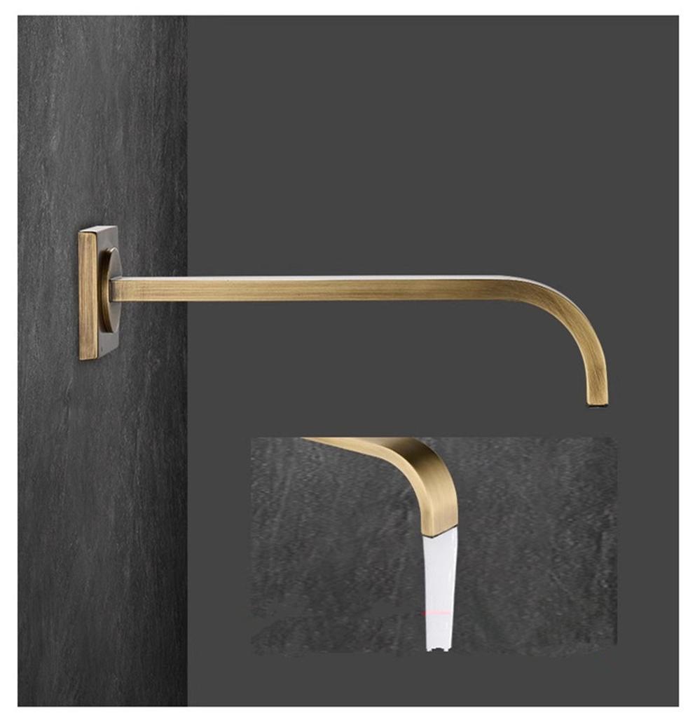 Tuqiu Antique Bronze Brass Bathroom Shower Faucet Valve Faucet Set With Square Shower Head Bathroom Wall Shower Kit