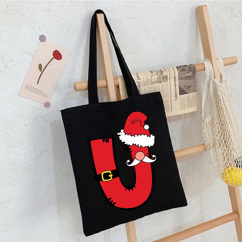 26 Letter Printed Shoulder Bag Commuting To Work Portable Tote Bag