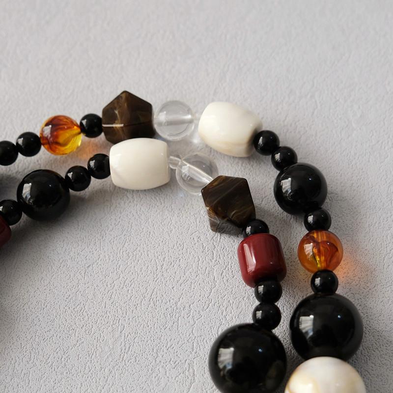 Nová dámská kabelka Příslušenství na popruh Hnědá Černá Korálky z akrylové pryskyřice Luxusní ručně vyráběný náramek Ženy Roztomilý řetízek s rukojetí tašky