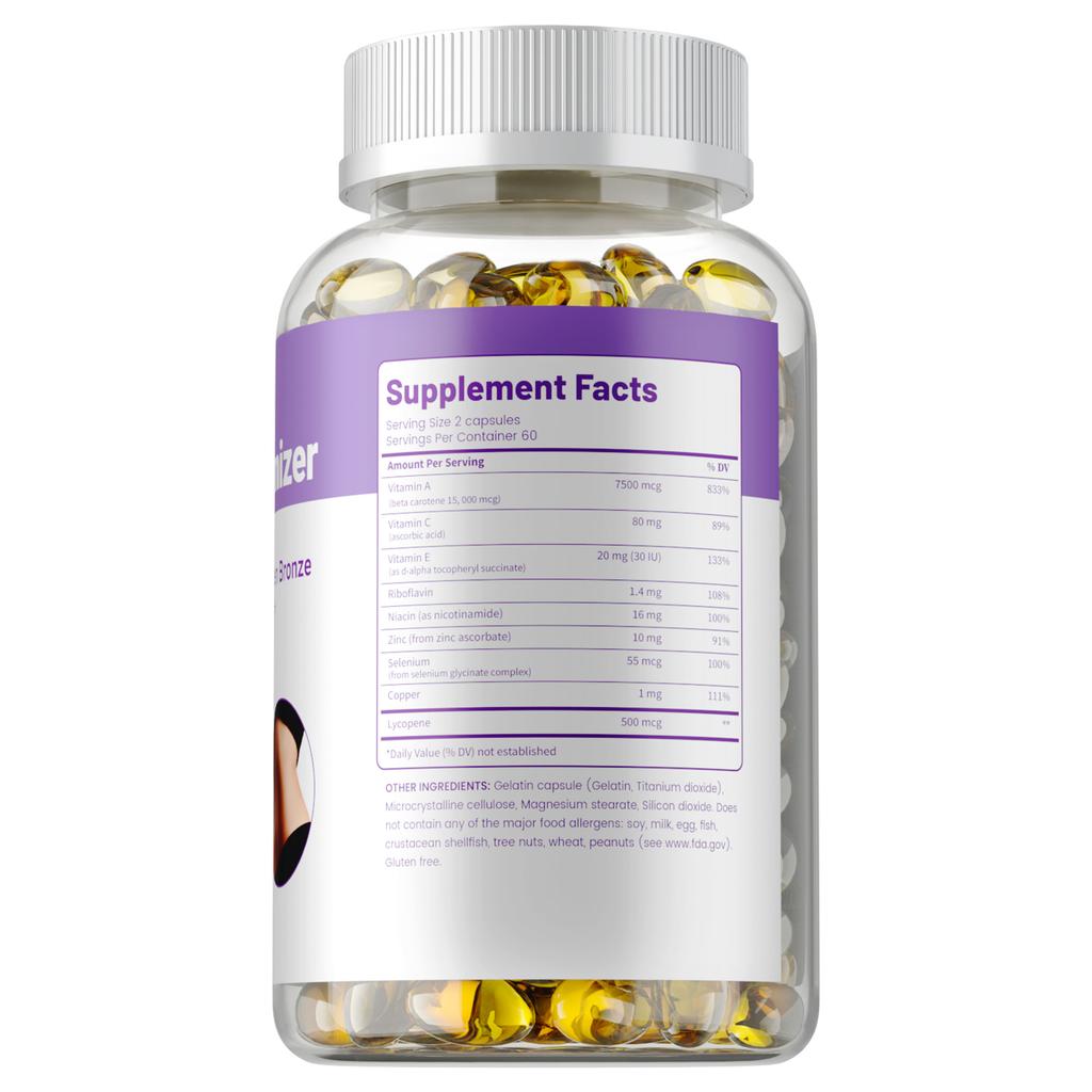 Rich in Vitamin A, Vitamin C, lycopene, zinc, and copper extracts; suitable for both men and women.