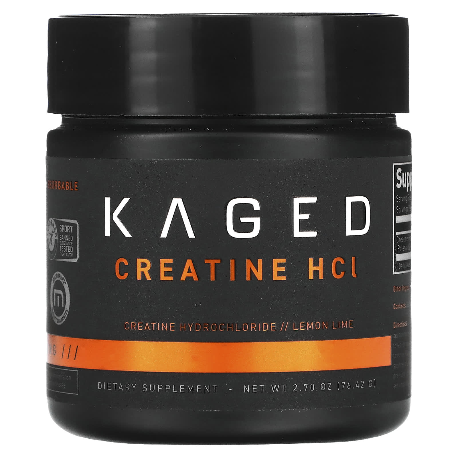 

Creatine Hci, Lemon Lime, 76.42G(2.7Oz)