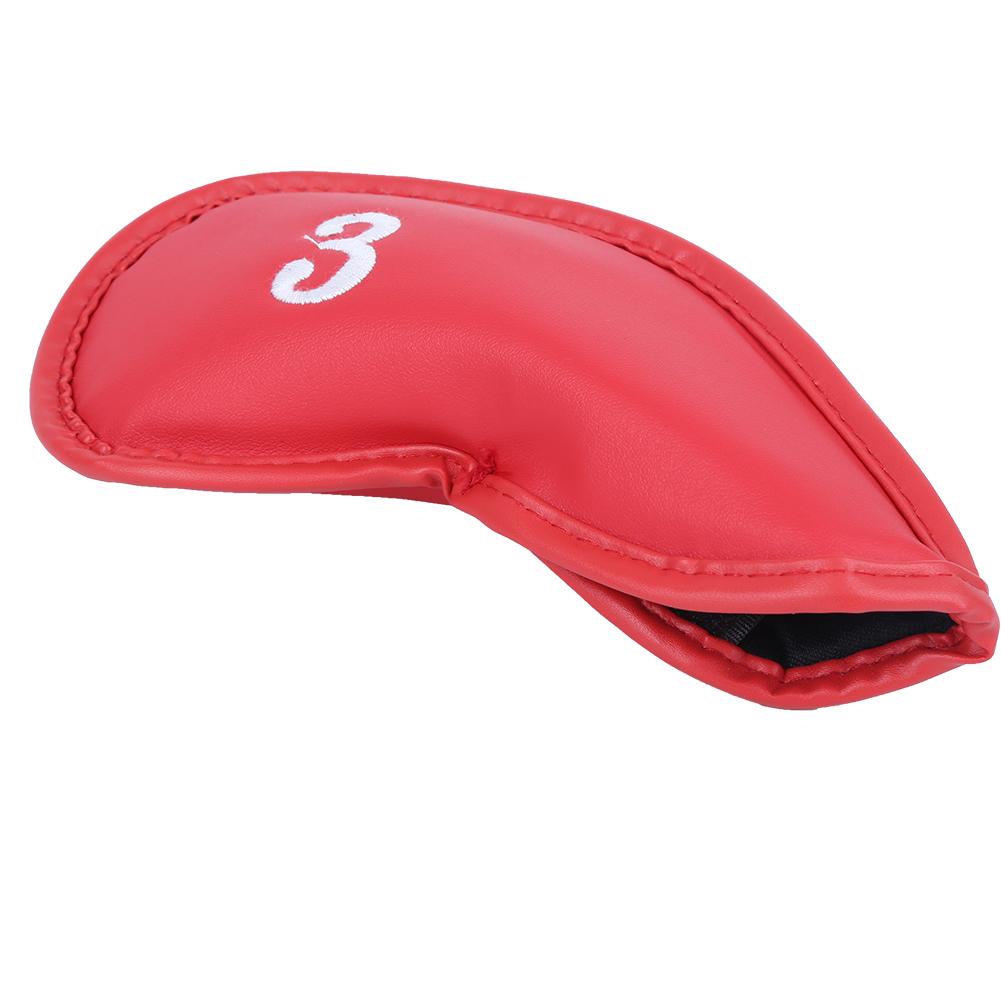 12PCS   Pattern PU Leather   Soft Convenient   Putter Cover Iron   Headcover Accessory During Outdoor Travel