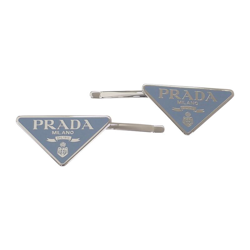 

PRADA 1IF051_2BA6_F0076 hair accessory Silver/Light blue metal Women