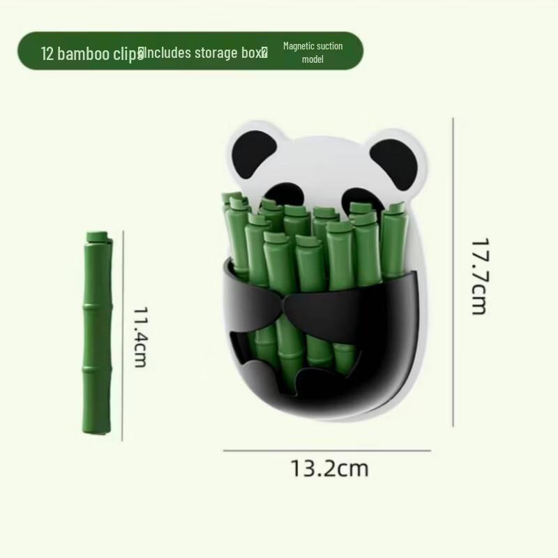 ZISIZ Cartoon Panda Magnetic Sealing Clips for Kitchen & Fridge