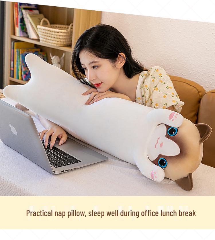 Cat Island Long Pillow: Big Face Cat Cushion