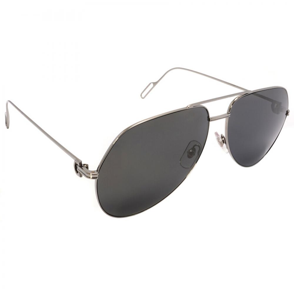 Cartier Grey Pilot Unisex Sunglasses Ct0110s 013 62