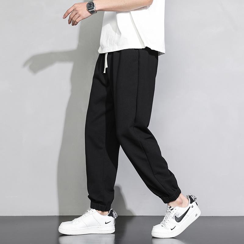 Men's 2024 Summer Gray Wide-Leg Sports Sweatpants - Thin, Loose, Casual Trousers for Teens