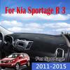 For Kia Sportage R 3 2011 - 2015 Car Dashboard Cover Mat Pad Dashmat  Sun Shade Instrument Carpet  Protector Car Styling