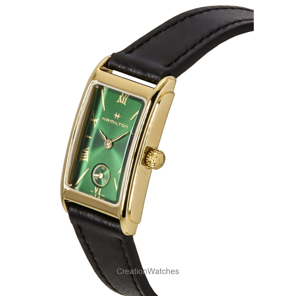 Hamilton American Classic Ardmore Leather Strap Green Dial Quartz H11261760 Unisex Watch
