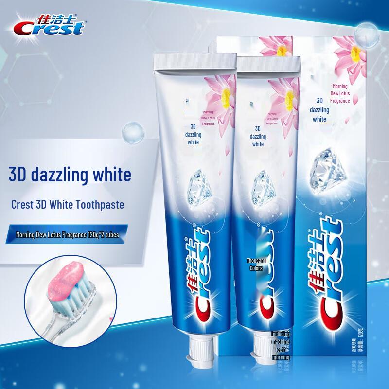 Crest 3D White Morning Dew Lotus Toothpaste 6-Pack