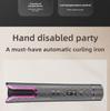 Wireless Automatic Rotating Curling Iron with LCD Display
