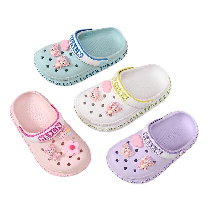 Stylish Pink Girls Sandals Soft Sole Non Slip Beach Shoes Breathable Summer Footwear