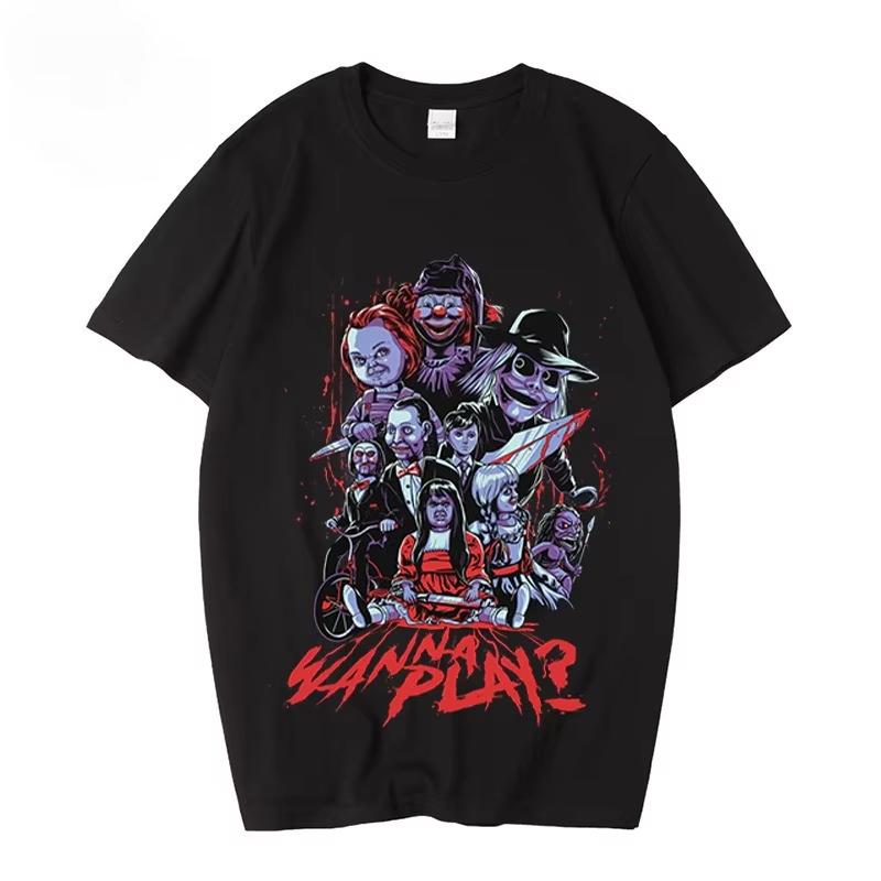 

Men s High Street Summer Letter Cartoon Printed Round Neck T-shirt 100% Cotton Soft Hip Hop Cool Breathable Short Sleeve - Me... 5XL