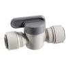 3/8" x 3/8" OD Quick Connect Inline Ball Valve,Push Fit Quick Joint Connector,Use for Beer Brewing,Water Purifier System,Aquariu