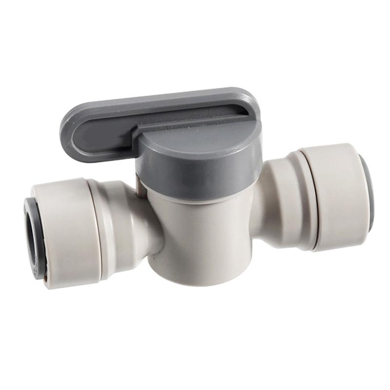3/8" x 3/8" OD Quick Connect Inline Ball Valve,Push Fit Quick Joint Connector,Use for Beer Brewing,Water Purifier System,Aquariu