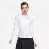 Nike Dri-Fit UV Victory Sun Protection Solid Logo Print Crew Neck Short Sleeve T-Shirt Women T-Shirts White DH2069-100