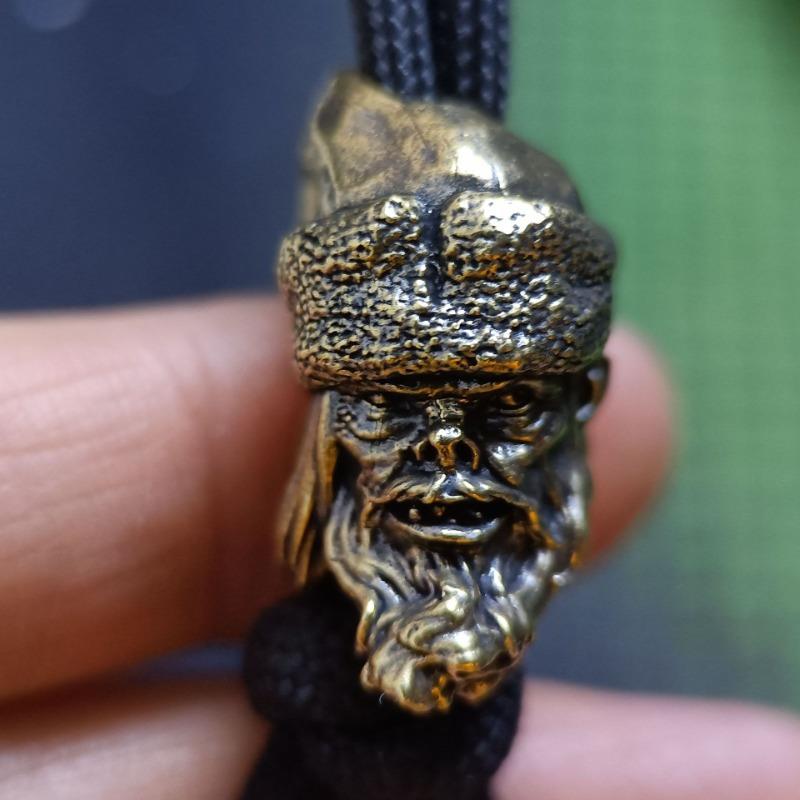 1ks Starobronzový Bezzubý Starý Muž s Bradou Přívěsek na Klíče Přívěsek na Batoh Vintage Mosazné Řemesla Starobronzové Miniaturní Ozdoby