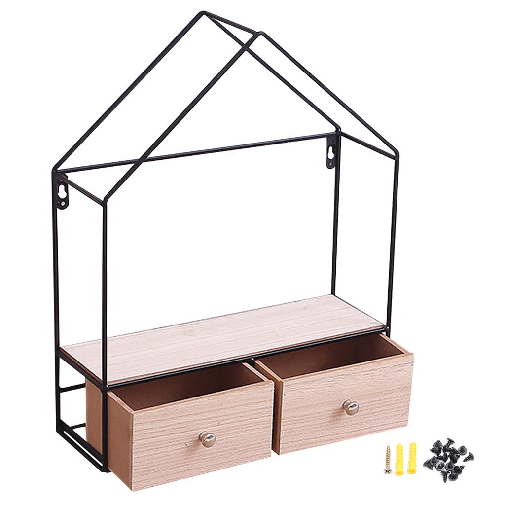 Buy Iron Metal Wall Storage Shelves Rhombus Bookshelf Holder Book Rack