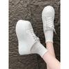 8CM Patent Microfiber Leather Synthetic Platform Wedge Breathable Pumps Summer Chunky Heels Mary Jane Slippers Shoes