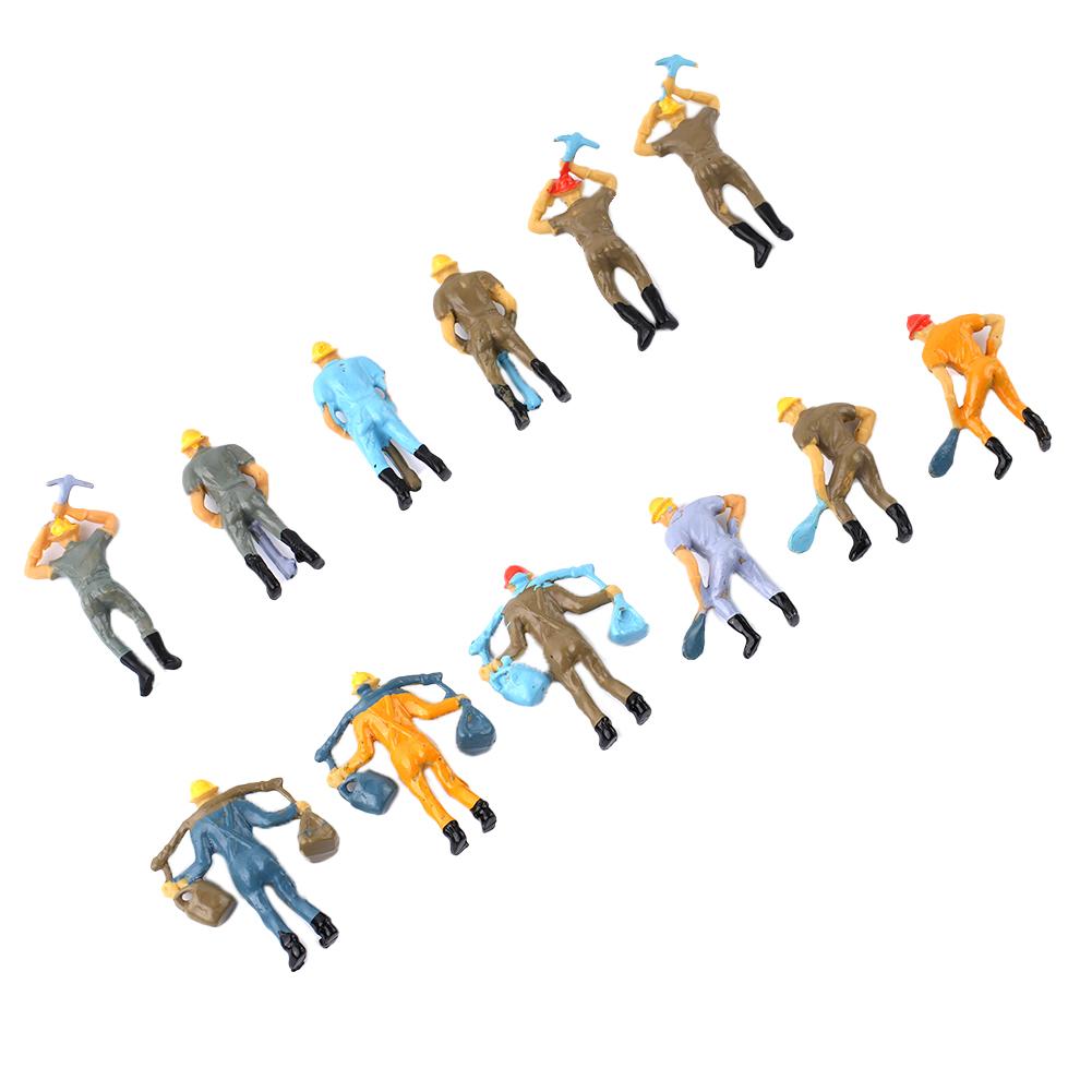 Workers Figures 12 Pcs 4 Poses Figures High Quality