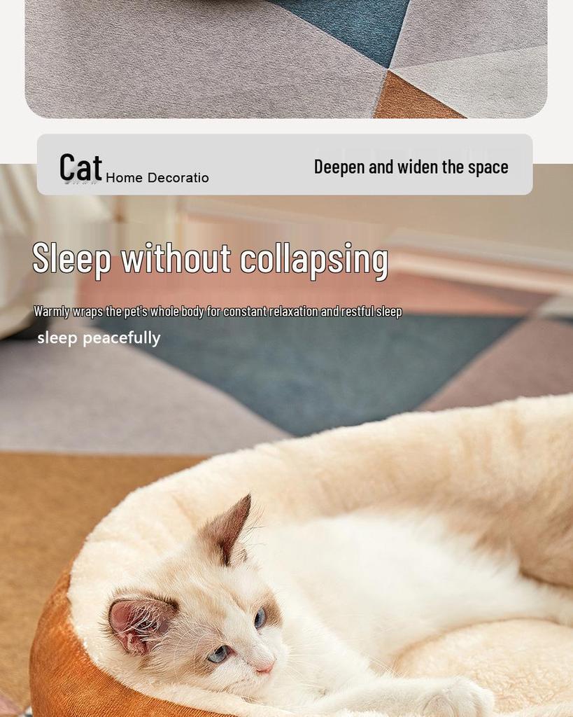 Four Seasons Dog Cushion: Cozy Winter Bed for Medium & Small Dogs, Cat Nest