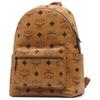 MCM Maxi Large Logo Design Monogram Print Classic Studded Coated Canvas Backpack Unisex backpack Brown Cognac MMKDAVE01CO001