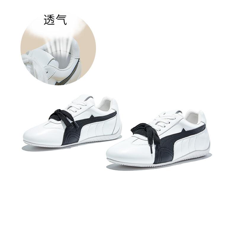 Inner height increase 3cm Wula grass pigskin insole German training shoes women's 2025 autumn new leather versatile Forrest Gump women's shoes