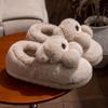 Plush Slip-On Slippers with Plush Lining & Arch Soft Plush Indoor House Shoes