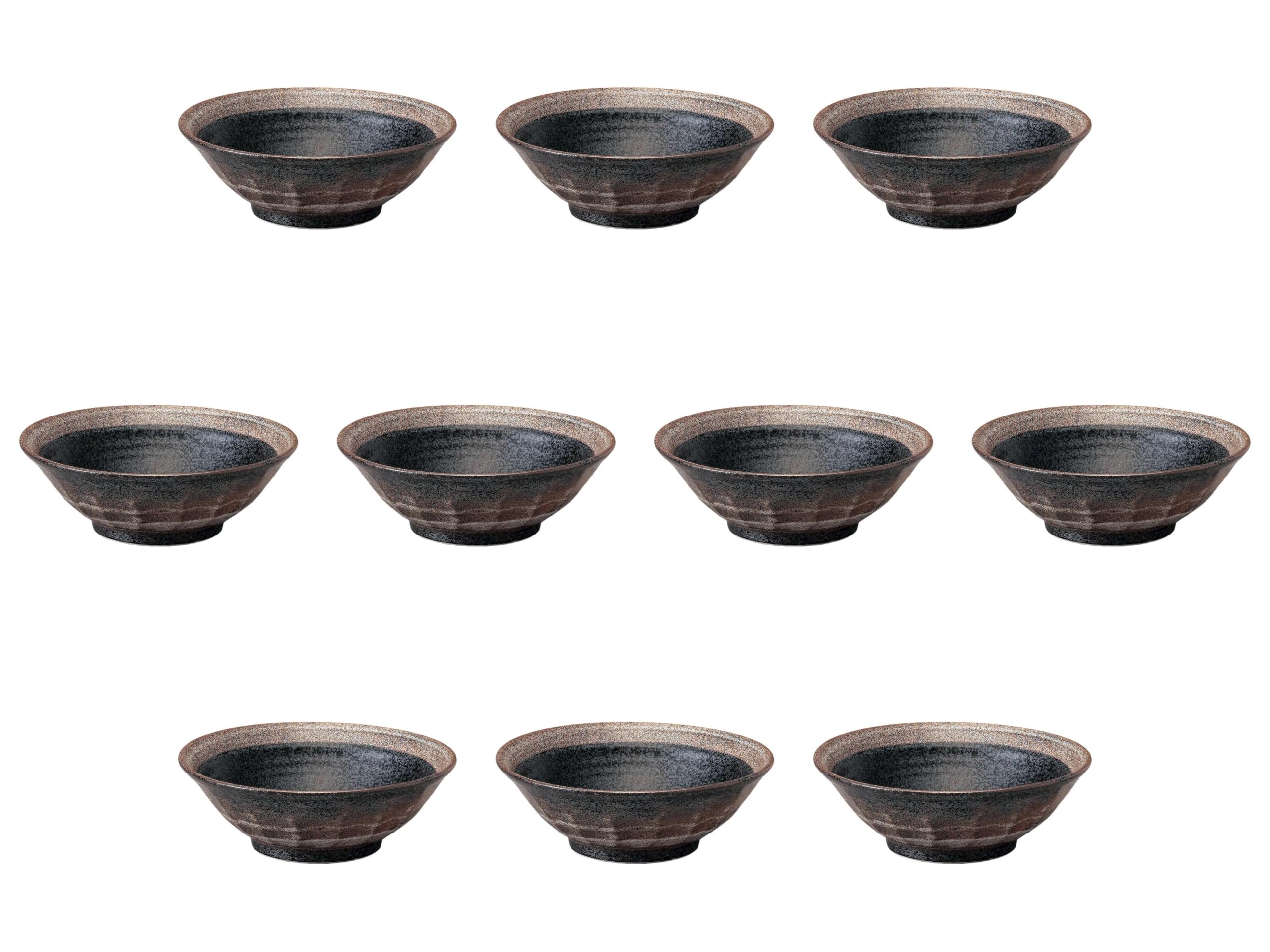 

Set of 10 Old Kiln Shaved Bowls x Ramen Bowls by Setomonohonpo 6.8 [20.5 8.3 cm]