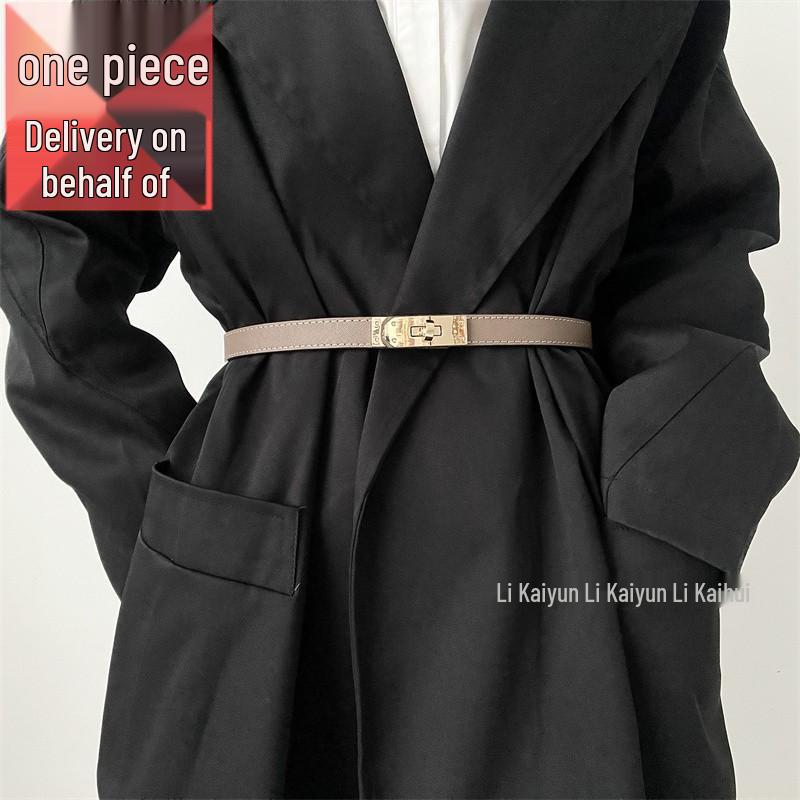 Damenmode Ledergürtel aus Rindsleder für Röcke, Jeans, Kleider & Mäntel - Schlankes Taillenbetonendes Accessoire