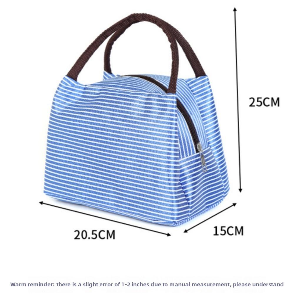 New Stripes Lunch Bag Aluminum Foil Refrigerator Bag Fresh Storage Bag Isothermal Bag Cool Storage Thermo Pouch