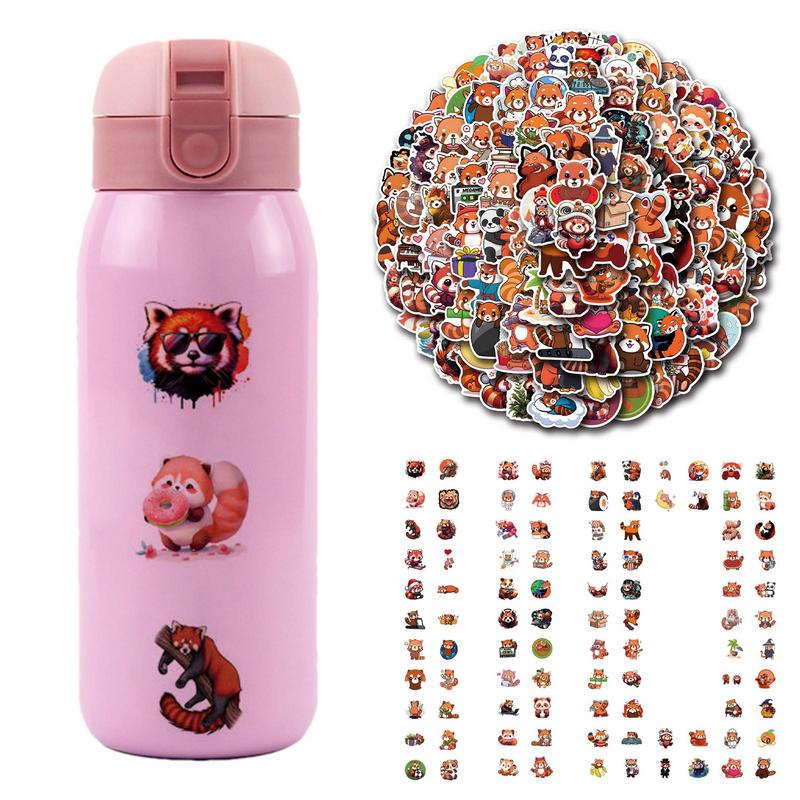Red Panda Decals Cartoon Cute Red Panda Graffiti Sticker Pack Cartoon Red Panda Graffiti Sticker Water Bottle Stickers 110pcs france
