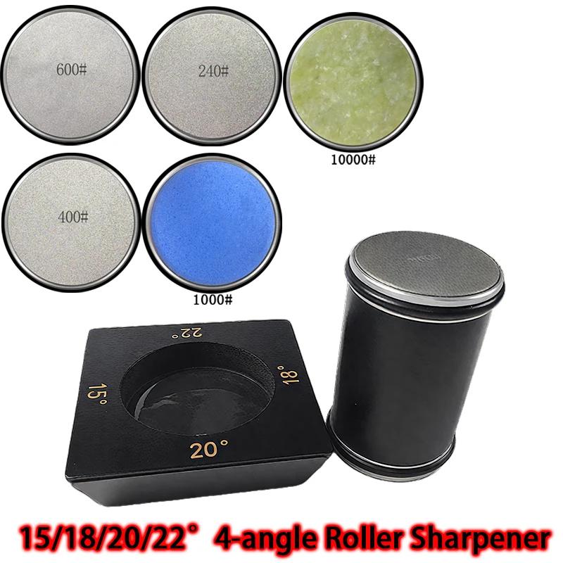 4 Angle Options 15° 18° 20° 22° Roller Knife Sharpener Efficient Blade Sharpening Tool for Cooking & Butchery Knives