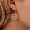 SUMENG New Arrival Fashion Femme Oorbellen Antique Silver Color Gypsy Indian Tribal Ethnic Hoop Dangle Mandala Earrings