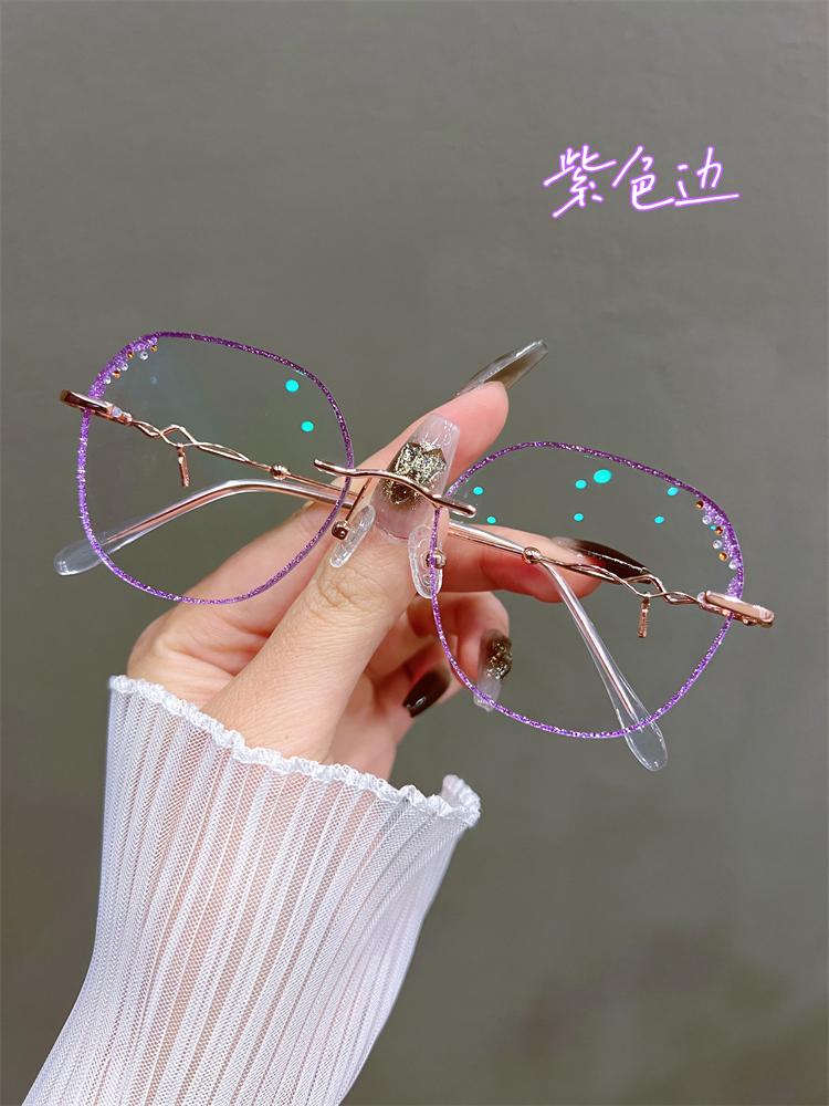 

Очки с защитой от синего света для женщин, Высокопрозрачные линзы, Очки для близорукости, Модная оправа для оптических очков при астигматизме фиолетовый