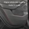 Car Door Anti Kick Sticker Compatible with Tesla Model Y 2025,Leather Material Door Protection Sticker,Automotive Interior Accessories (Carbon Fiber