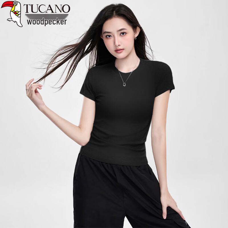 Woodpecker Women s Slim Fit Round Neck Short Sleeve T-shirt S