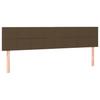 Boxspring Bed with Mattress & LED Dark Brown 160x200 cm Fabric
