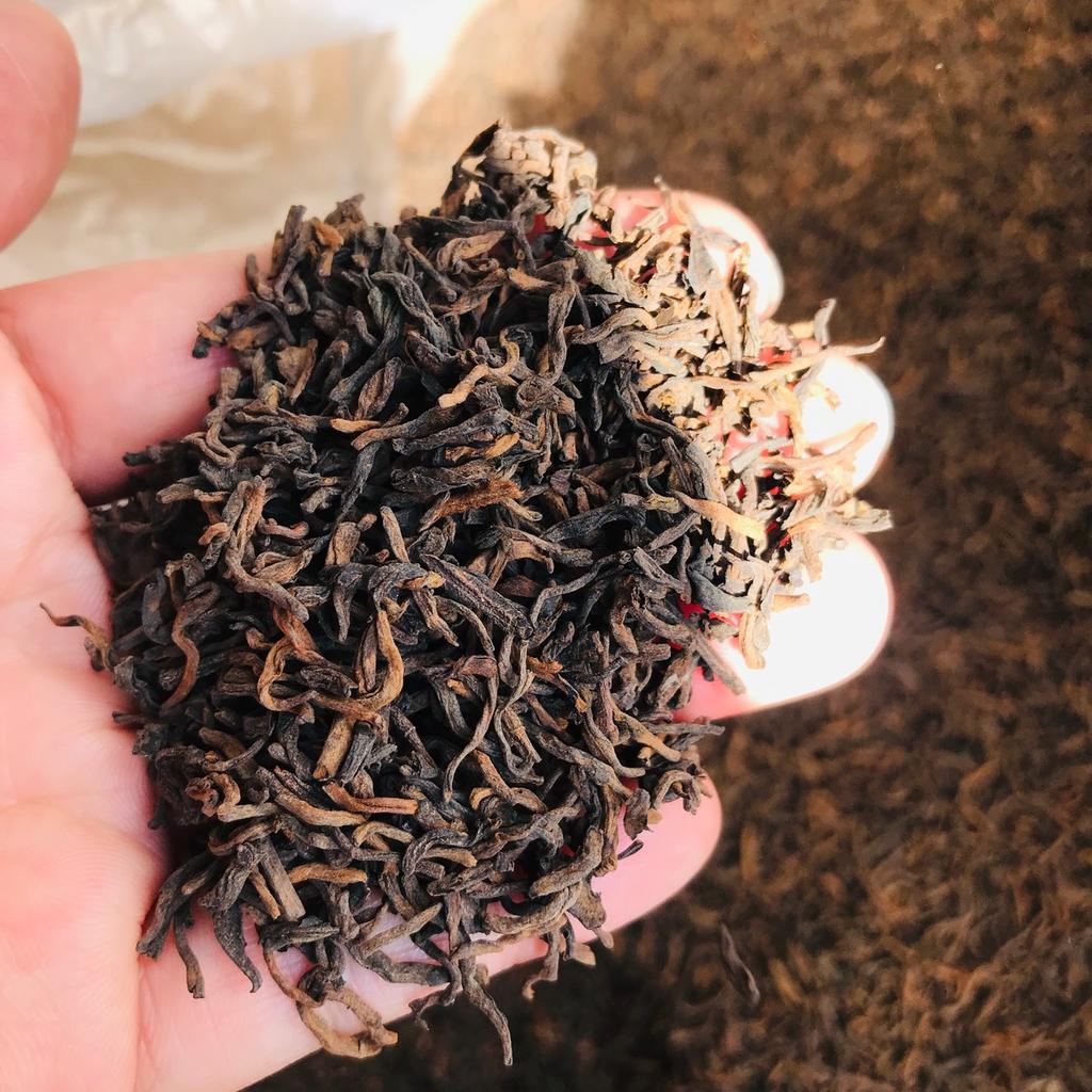 500g Yunnan Menghai Golden Bud Ripe Pu'er Tea, Premium Loose Leaf Healthy Drink