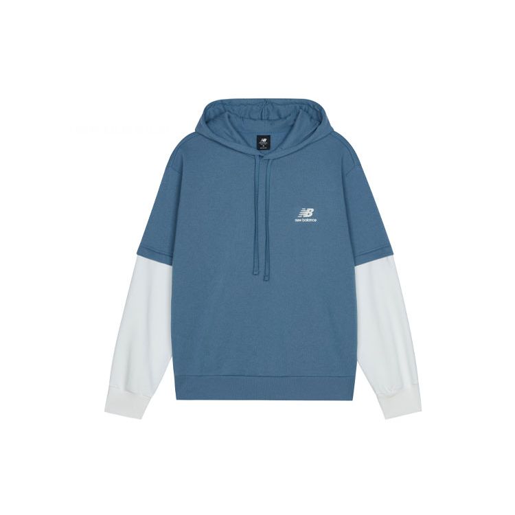 

Мужская толстовка с капюшоном New Balance с цветными блоками, синие AMT13342-WAB