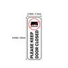 4Pcs Door Closing Reminder Sticker PVC Keep Door Closed Decal Clear Message for Workplace Safety and Energy Efficiency