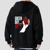 Cardigan con Cappuccio da Uomo Autunnale Green Day Saviors Stampato con Zip Pullover Tinta Unita Abbigliamento Largo Harajuku Hip Hop Top