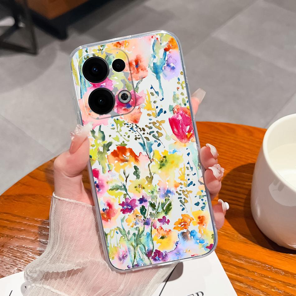 For Oppo Reno 13 Pro Case Creative Clear Soft Back Cover For Oppo Reno13 Pro 13Pro 5G TPU Slim Silicone Anti Drop Phone Cases