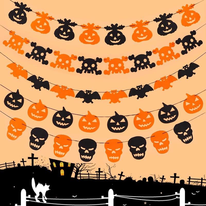 Luminous Halloween Party Pumpkin Bunting Decoration for Mall and Store Events