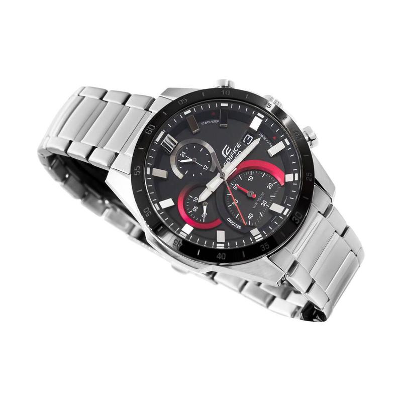 Casio CASIOEDIFICE Series Classic Stainless Steel with Waterproof Quartz Movement Stainless Steel Strap Japanese and Korean Watch EFR-571DB-1A1VUEF