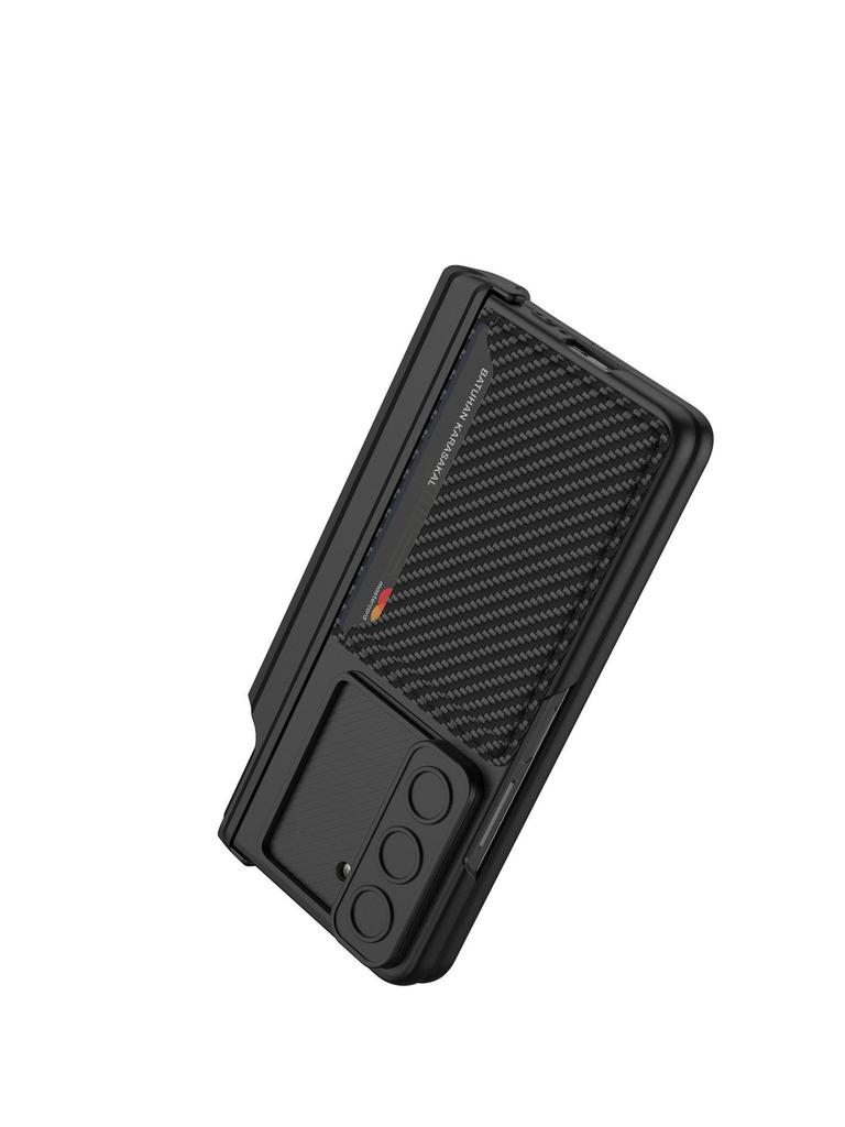 Samsung Z Fold 6 Magnetic Case with Hinge Protection, Pen Holder, Card Slot & Stand