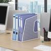 Metal Desktop File Holder Storage Rack: Complete Set for Office Organization