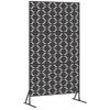 Privacy Screen Black 100 X 50 X 180 Cm Steel