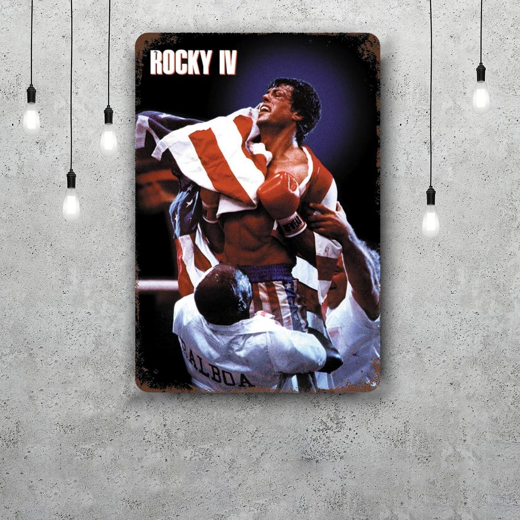 sylvester stallone Decor Poster Vintage Tin Sign Metal Sign Decorative Plaque for Pub Bar Man Cave Club Wall Decoration