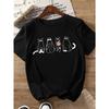 Halloween Cat Print T-Shirt Print T-Shirt Women's Crewneck Casual Short Sleeve T-Shirt Summer Streetwear Tops Tees